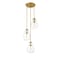 Z-Lite Ayra 3 Light Pendant, Olde Brass & Clear 488P8-3R-OBR - alternate 1